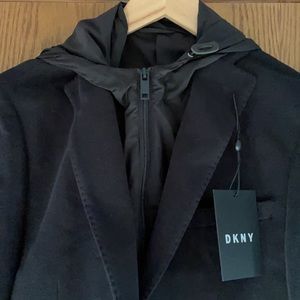 Super warm convertible DKNY Jacket, black, size XS